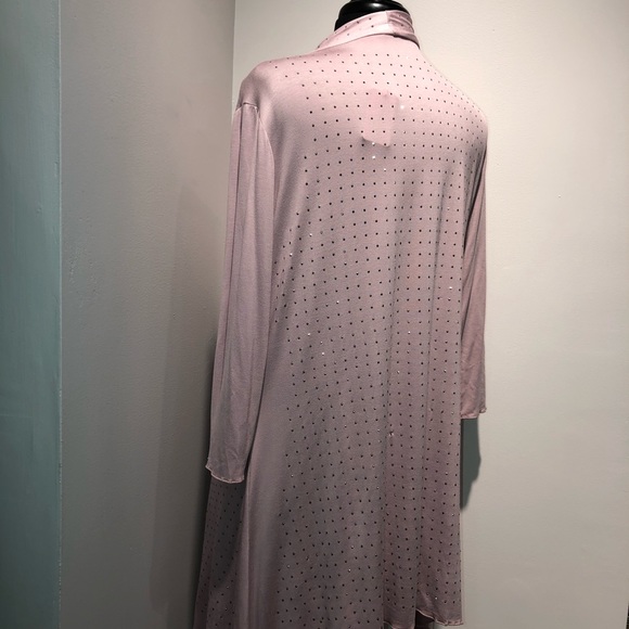 Dusty Rose Modal Rhinestone Cardigan - Picture 5 of 5